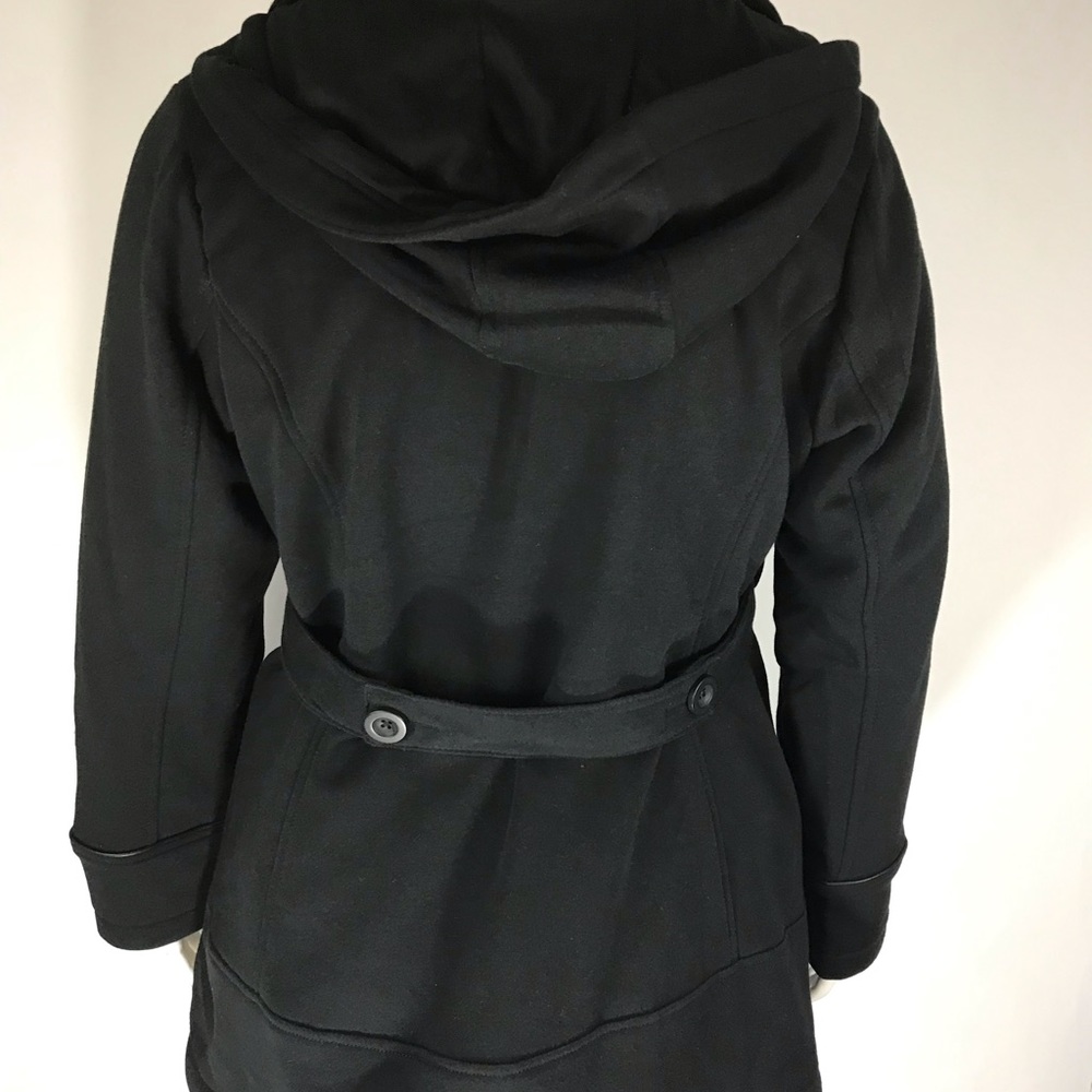 Jones New York Black Belted Coat Jacket Sz 1X - Picture 6 of 7